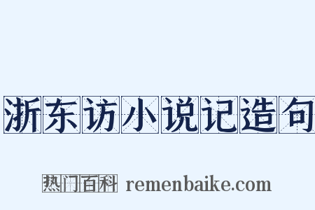 浙东访小说记造句是什么意思的图片